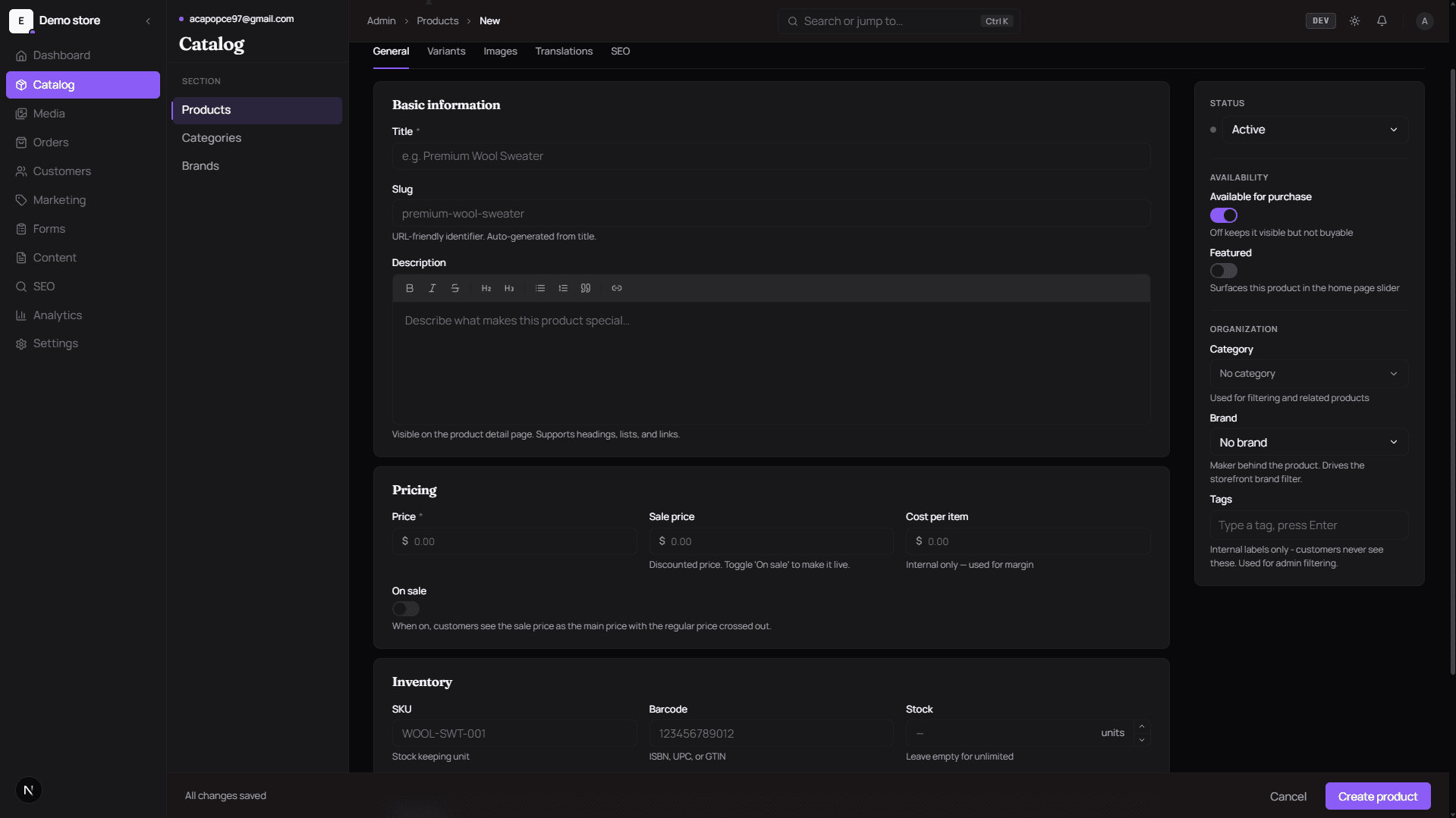 Settings where you'd expect